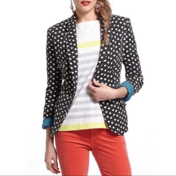 Anthropologie Jackets & Blazers - Anthropologie Cartonnier Polka Dot Blazer Jacket